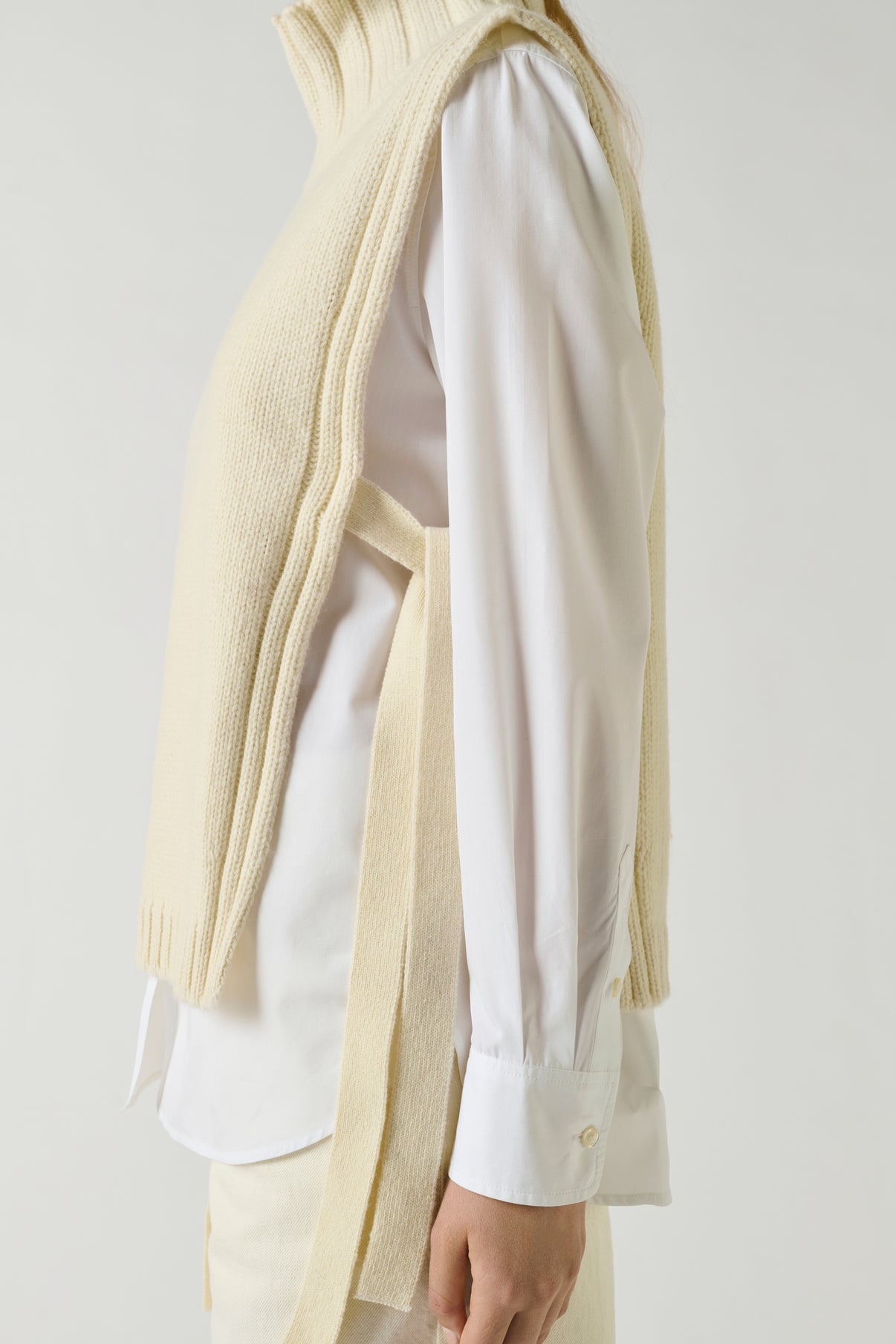 Pull Or - Ecru - Laine - Femme vue 5