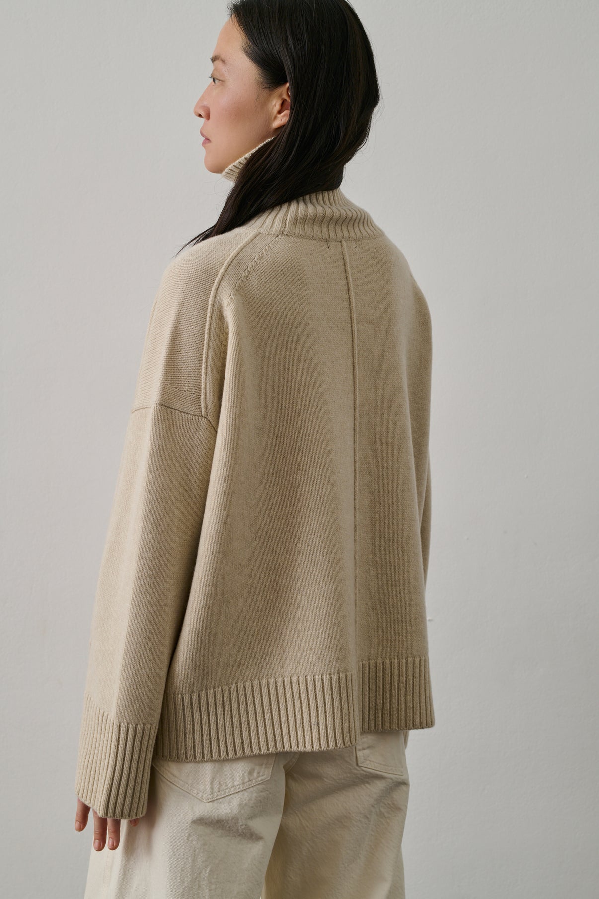 Pull William - Écru Chiné - Laine - Femme vue 4
