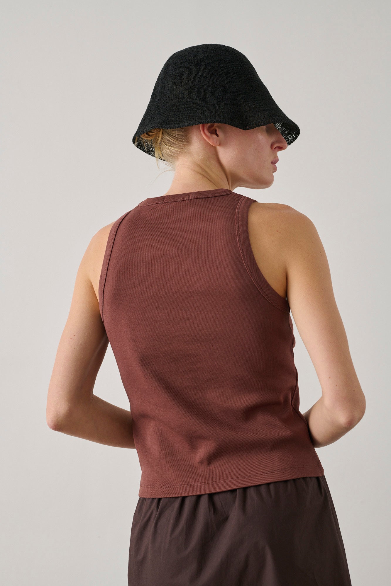 Débardeur Dolly - Acajou - Coton - Femme