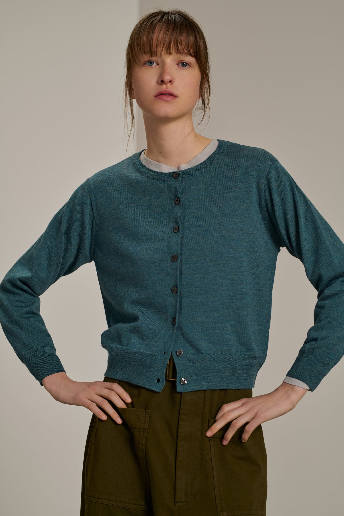 Cardigan Tita - Bleu Céladon - Laine - Femme vue 2