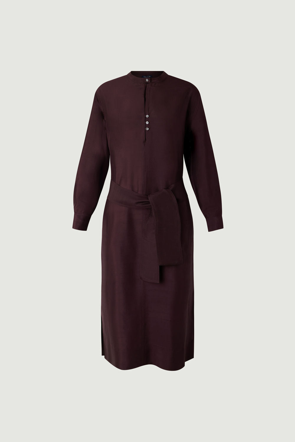 Robe Cabourg - Aubergine - Soie - Femme vue 6