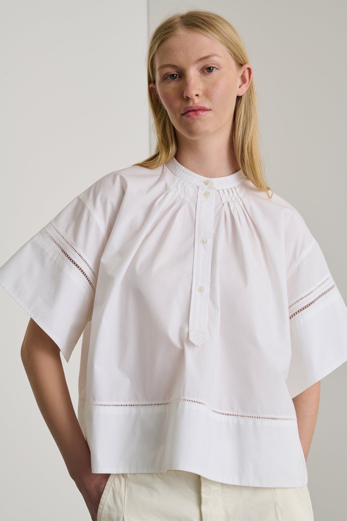 Blouse Dara - Blanc - Coton - Femme vue 2